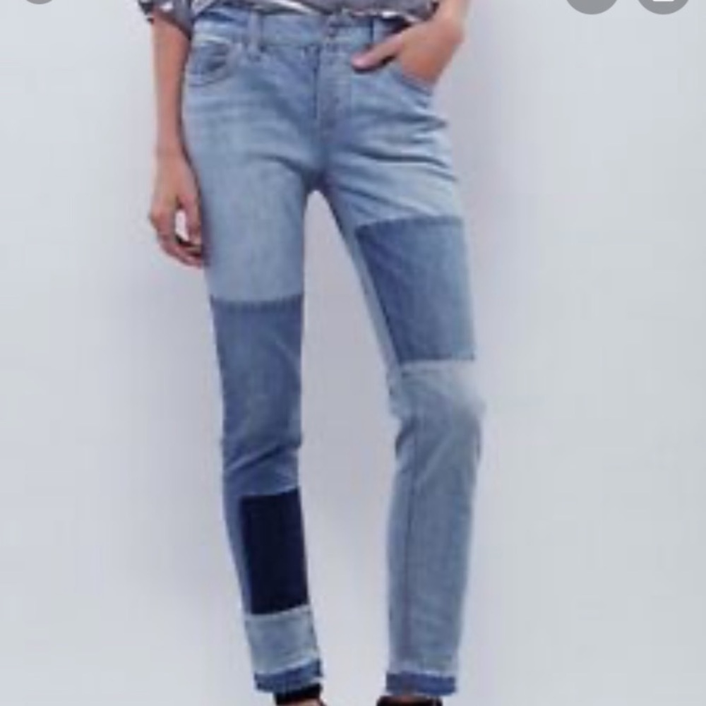Free people patch jeans